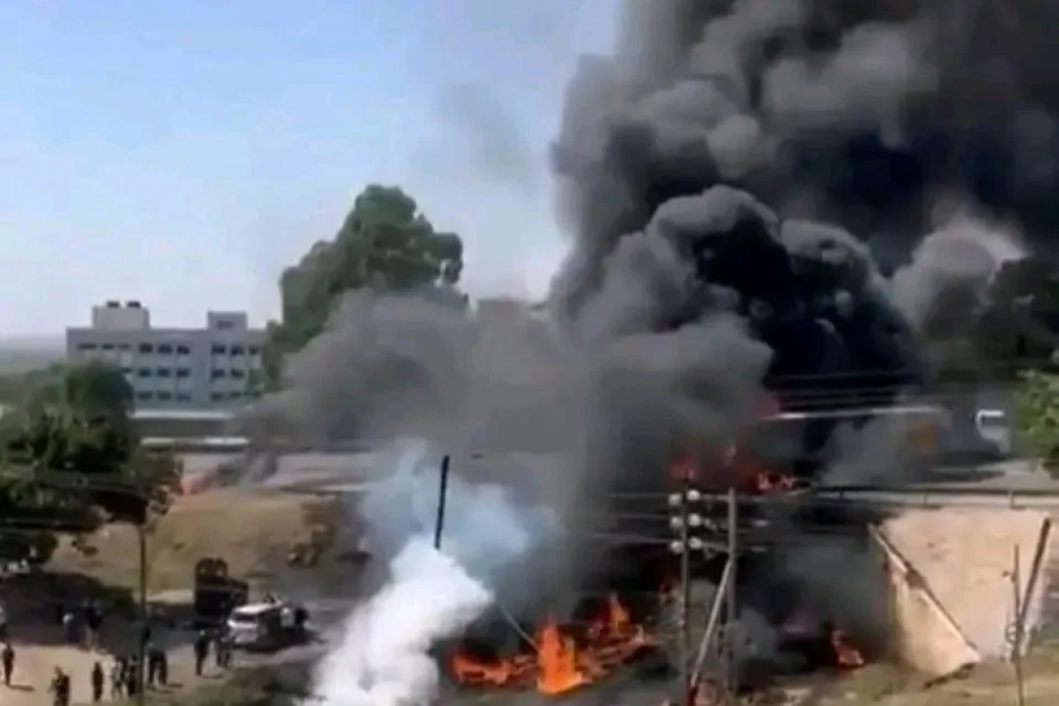 Petrol Tanker Bursts Into Flames After Collision on Nairobi Southern Bypass